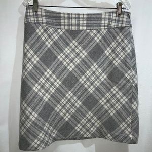 Talbots Plaid Wool Blend pencil Skirt Sz 10 lined